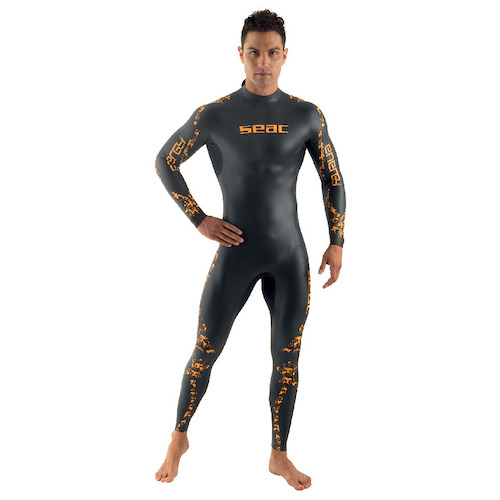 Muta Elastica in Neoprene Liscio Smoothskin per Nuoto e Freediving Uomo SEAC Energy Man 2 mm 
